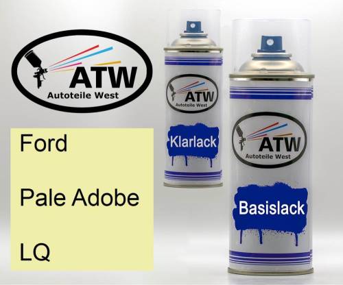 Ford, Pale Adobe, LQ: 400ml Sprühdose + 400ml Klarlack - Set, von ATW Autoteile West.